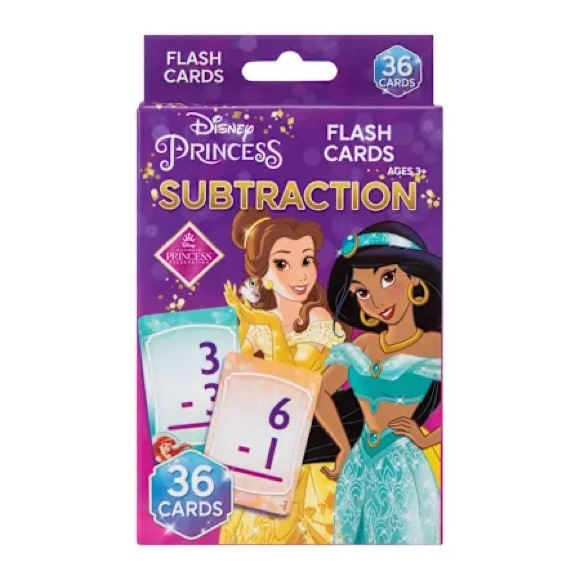 Disney Other - Disney Princess Subtraction Flash Cards - 36 count